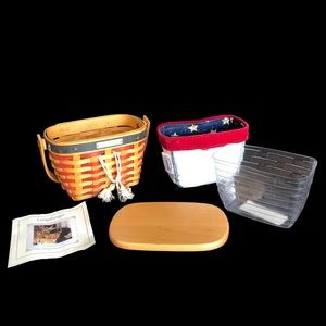 Longaberger 2001 Inaugural Basket w/Lid, Liner & Protector